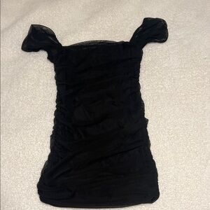 Princess Polly Black Mesh Detail Dress